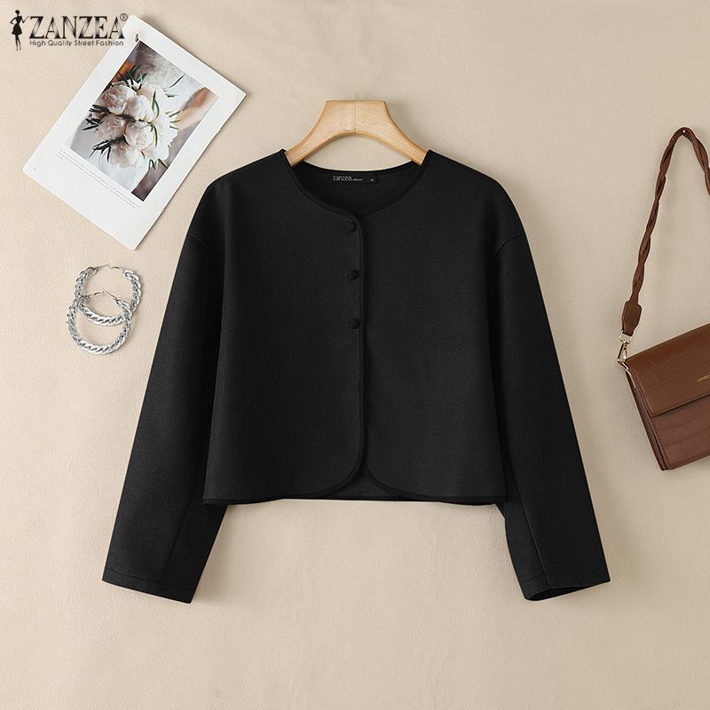 ZANZEA Damski wiosenny casualowy kardigan z długim rękawem