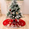 Festive Snowflake Red Tree Skirt And Gnome Adornments For A Merry And Bright Christmas Celebration