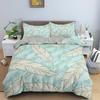 Green Leaves Bedding Set Girls Boys Kids King Twin Full Size Duvet Cover Set Pillowcase Cartoon Style Polyester Comforter Sets