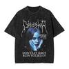 2026 Billie Eilish Funny Poster Graphic Print T-shirt Men Women Fashion Vintage Washed Cotton O-neck Summer Tee Oversized Casual Short Sleeve Top