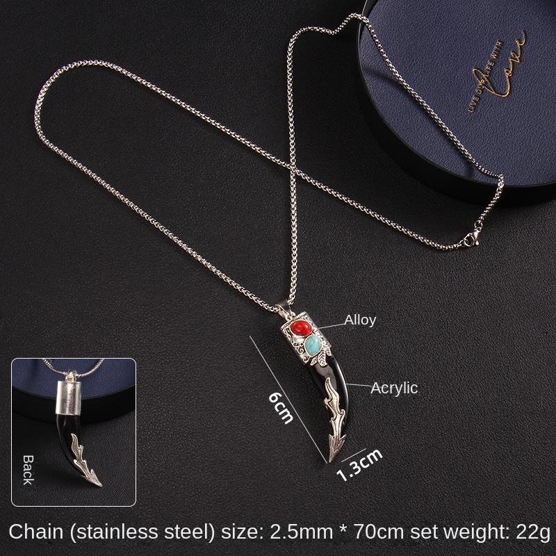 

Ожерелье с имитацией волчьего зуба в стиле ретро