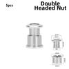 5pcs 6.5mm/8.5mm\ M8 Nuts Silver MTB Road Bike Crankset Fixing Part  for Single Double Chainring