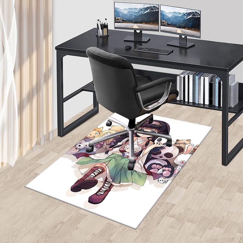 

1pc Hannya Mask Anime Chair Mat - Cute Office Decor Carpet with Kawaii Characters for Desk, Home, Living Room, Bedroom, Game Room, Dormitory, Gift Ide 60cm by 90cm
