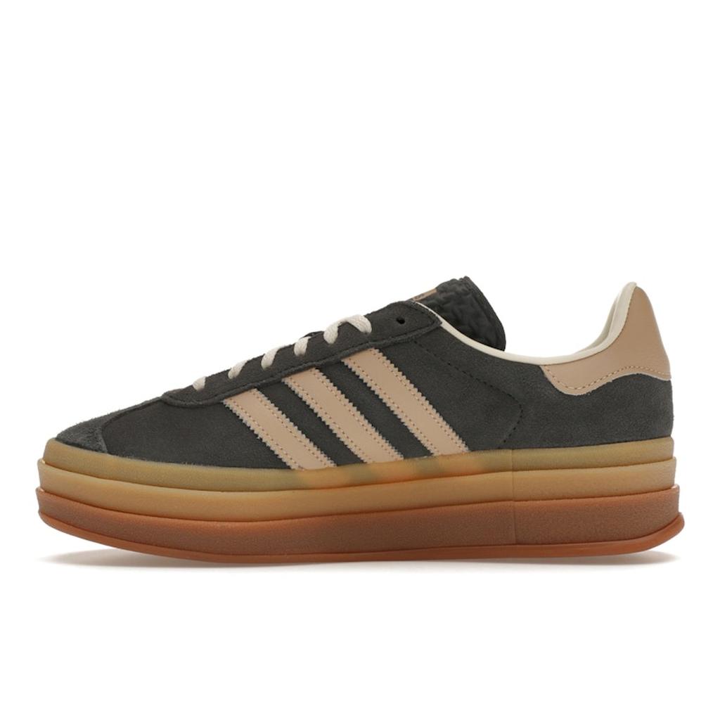 Adidas Gazelle Bold Grey Magic Beige Gum Damen Sneakers Grau-Sechs Creme-Weiß DE0428