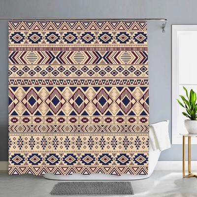 Aztec Shower Curtain Vintage Colours Tribal Southwest Navajo Aztec Fancy Abstract Geometric Bohemian Bath Curtain Bathroom Decor