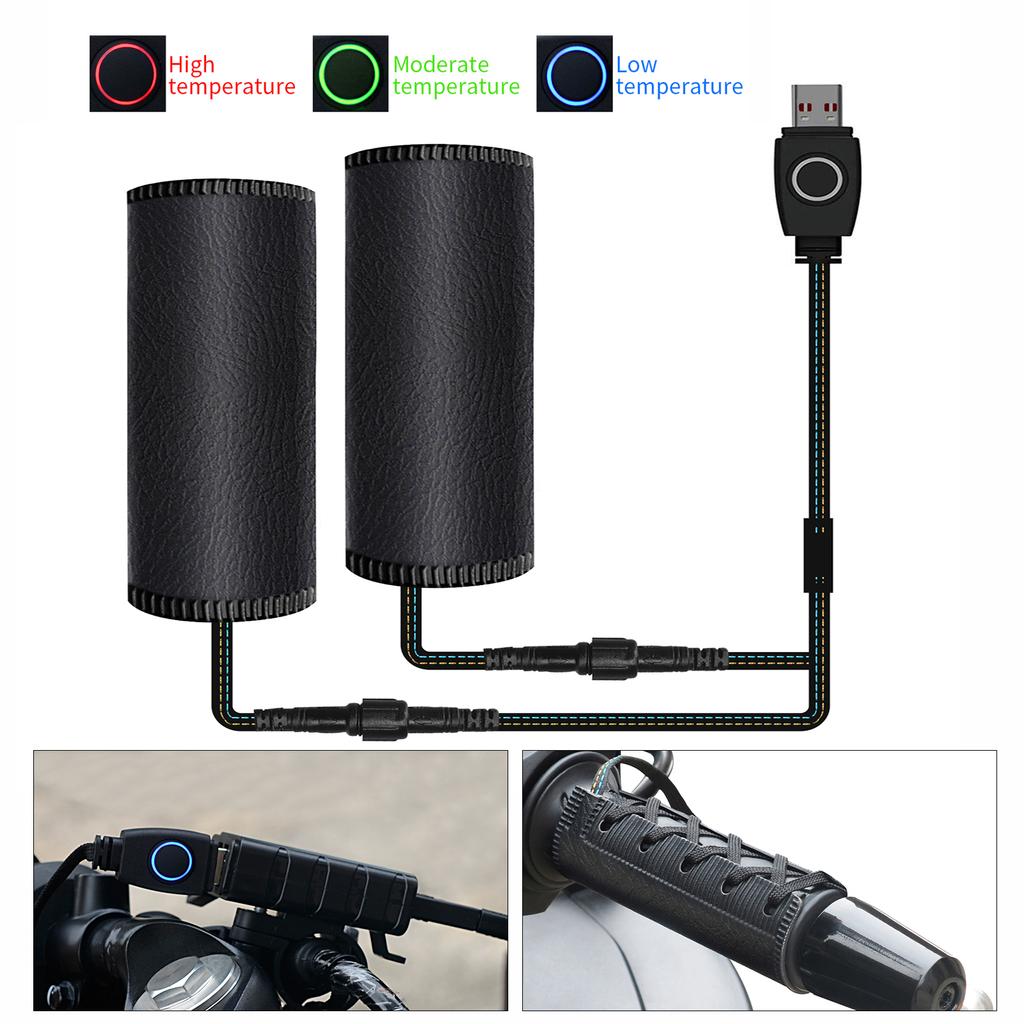 5V Univerzální Motocyklová Řídítka USB Zimní Elektricky Vyhřívané Gripy Sada Řídítko Vodotěsné ATV Skútr Řídítka Hřející Ruce Sada
