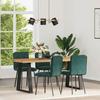 VidaXL Dining Chairs Set of 4 Dark Green Velvet, Chair, Living Room Chair, Accent Chair, Kitchen Chair, Seat of 3315411