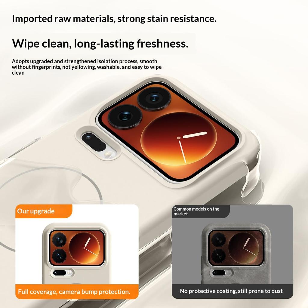 For Xiaomi 17 Pro Magnetic Case Skin-Friendly Liquid Silicone + PC Phone Cover