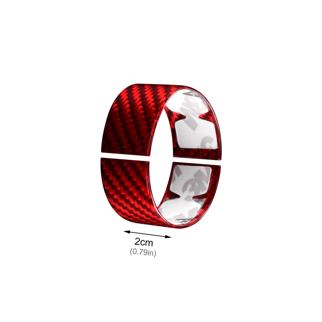 AIRSPEED Accessory Real Hard Carbon Fiber Car Steering Wheel Ring Sticker Frame for Corvette