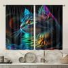 High-definition Kitten Printed Curtains, Pole Bag Bedroom and Living Room, Home Decoration, Room Decoration