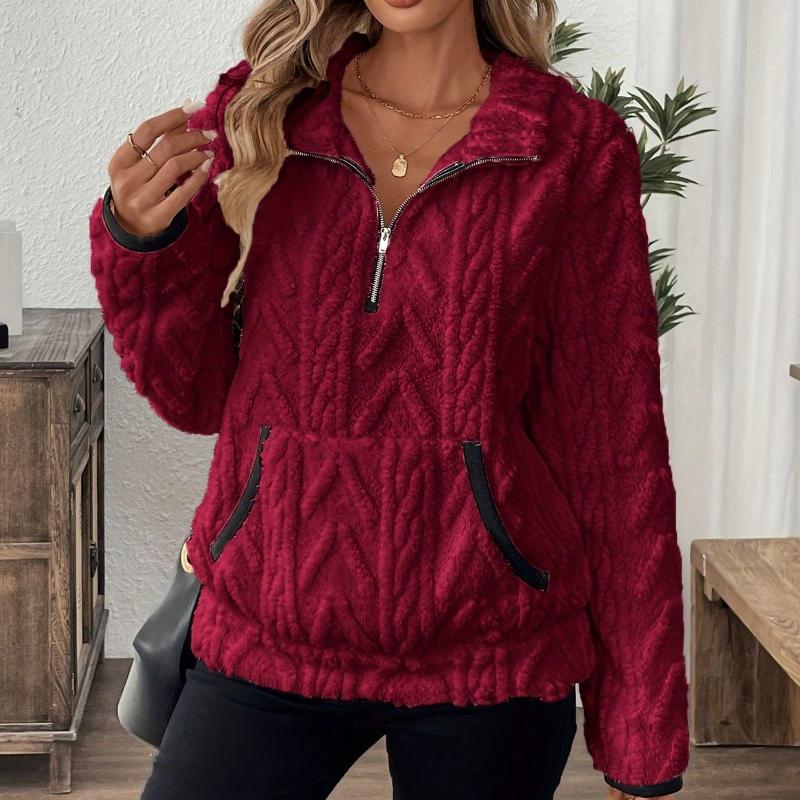 New Autumn and Winter Styles, Collar Top, Lamb Wool, Short Hoodie, Winter Interior, Plush Top