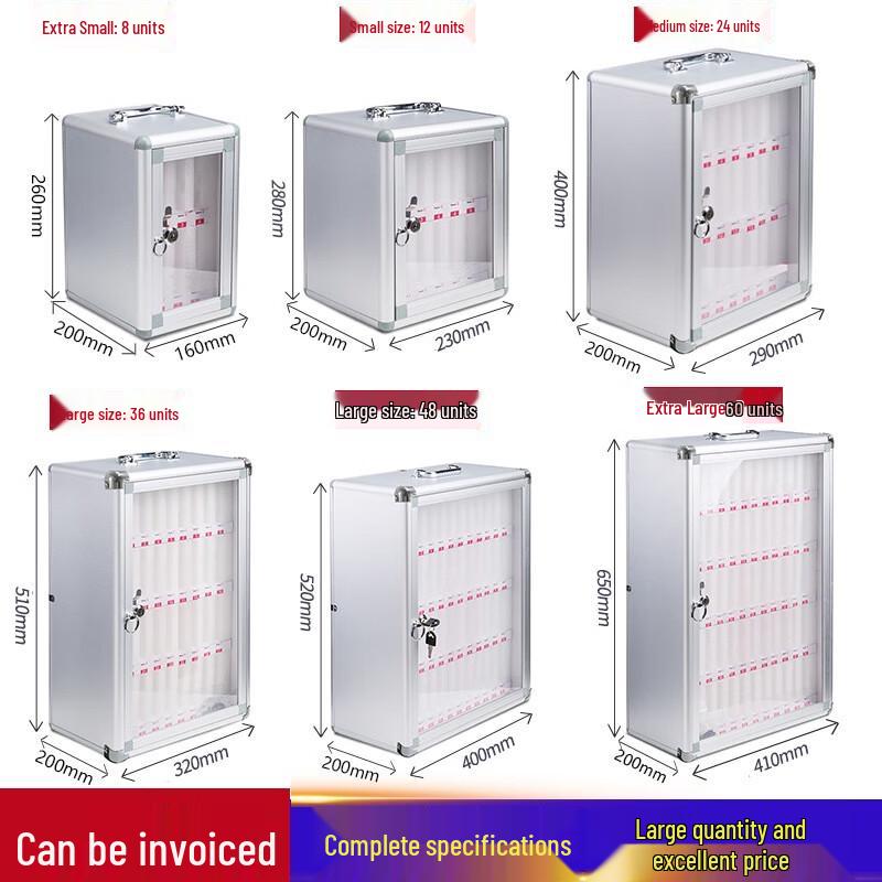 Jingsheng Fengbo 12-Slot Lockable Aluminum Mobile Phone Storage Box