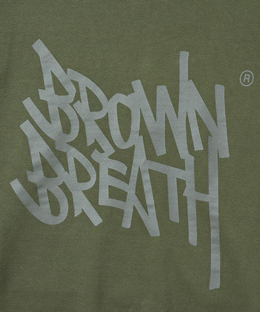 Brownbreath Pigment Tag Hood Zip Up - Khaki