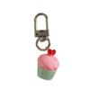 Sweet Cake Charm Keychain Fashion Resin Bag Pendant for Women and Girls Unique Keyring Handbag Decoration Accessory
