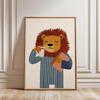 Circus Monkey Wall Art Birthday Party Decor Playful Kids Room Art Nursery Safari Animal Poster Lion Giraffe Dog Prints Pictures