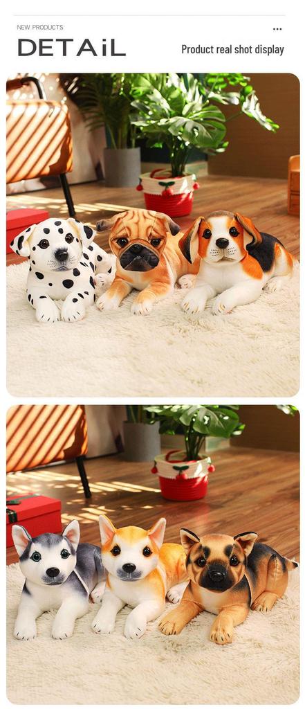 Cute Cartoon Dog Plush Toy - Husky, Akita, Shiba Inu, Beagle Puppy Doll