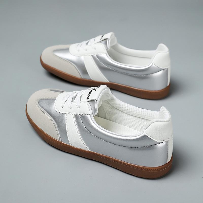 Women's Retro Casual Sneakers PU Leather Non-slip Sports Shoes Soft Sole Non-slip Footwear for Walking Traveling