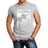 California Surf Graphic T Shirt Retro Palm Tree Print Unisex Cotton Short Sleeve Streetwear For Casual Fashionistas