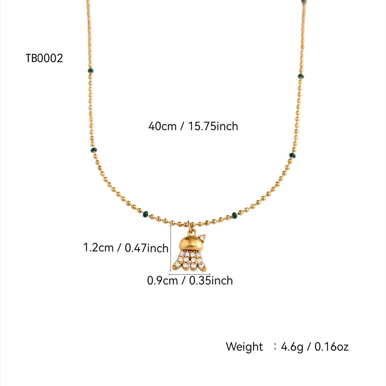 

Модное ожерелье-подвеска из нержавеющей стали класса люкс с бриллиантами в виде осьминога, покрытое 18-каратным золотом, не тускнеющее, женское ожерелье