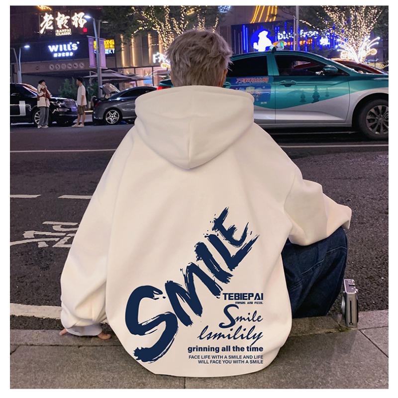 Men S Oversized Fleece Hoodie American Retro Hip Hop Style