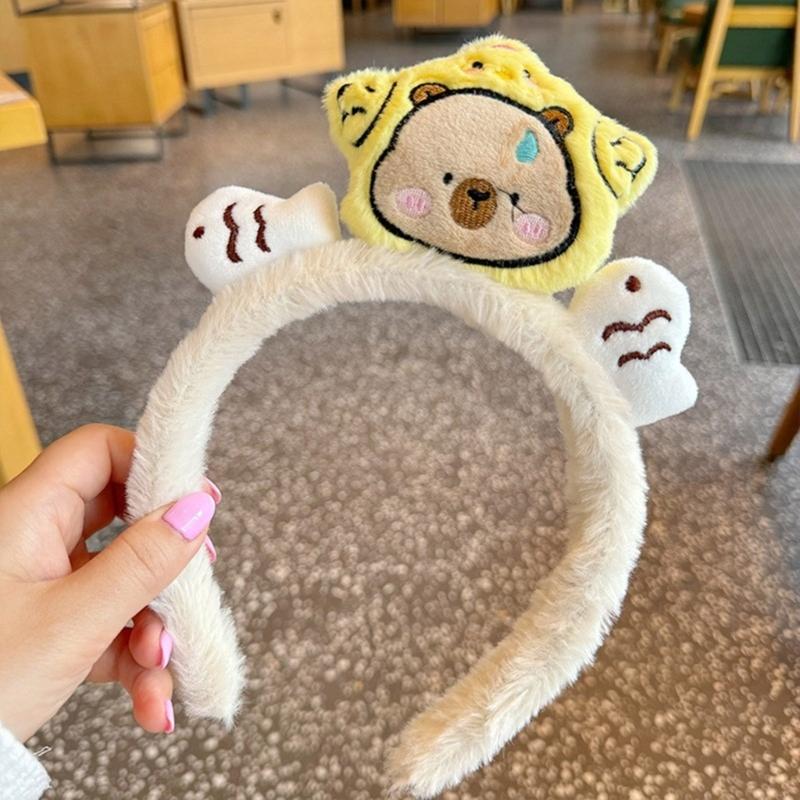 Lovely Cartoon Headbands Creative Pattern Hairbands Soft Comfortable Headdress for Women and Children
