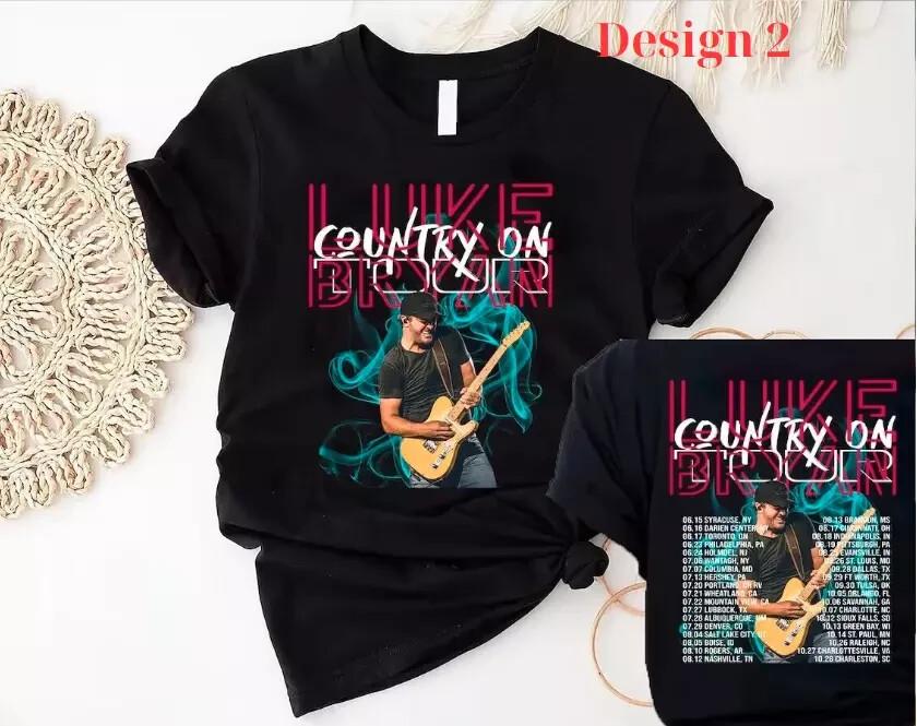 

Tour 2023 Country Luke Bryan T-Shirt Size S-5xl Black Music Gift Fans Unisex T-Shirt S