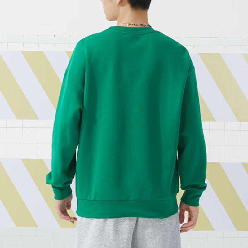 Puma Buchstabenaufdruck Rundhals Lässig Langarm College-Stil Sweatshirt Unisex Sweatshirt Grün 682929-86