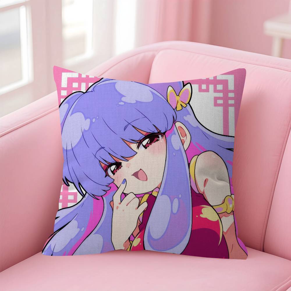Anime Ranma 2 1 Vintage Cushion Cover Car Throw Pillow Case For Sofa Car Christmas Gift