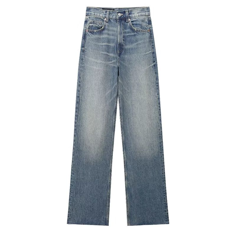 Kaslead New Arrival Women's Clothing Fashion Style Fashion All-Match High Waist Wide Leg Denim 6045022