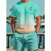 Casual Sports Suit Men's T-shirt  Summer 3D Printing Suit for Men