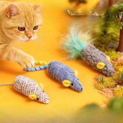 Cat Toy Simulation Mouse Three Packs Catnip Self-hi To Relieve Boredom Cat Stick Kitten Grinding Teeth Pet Toy