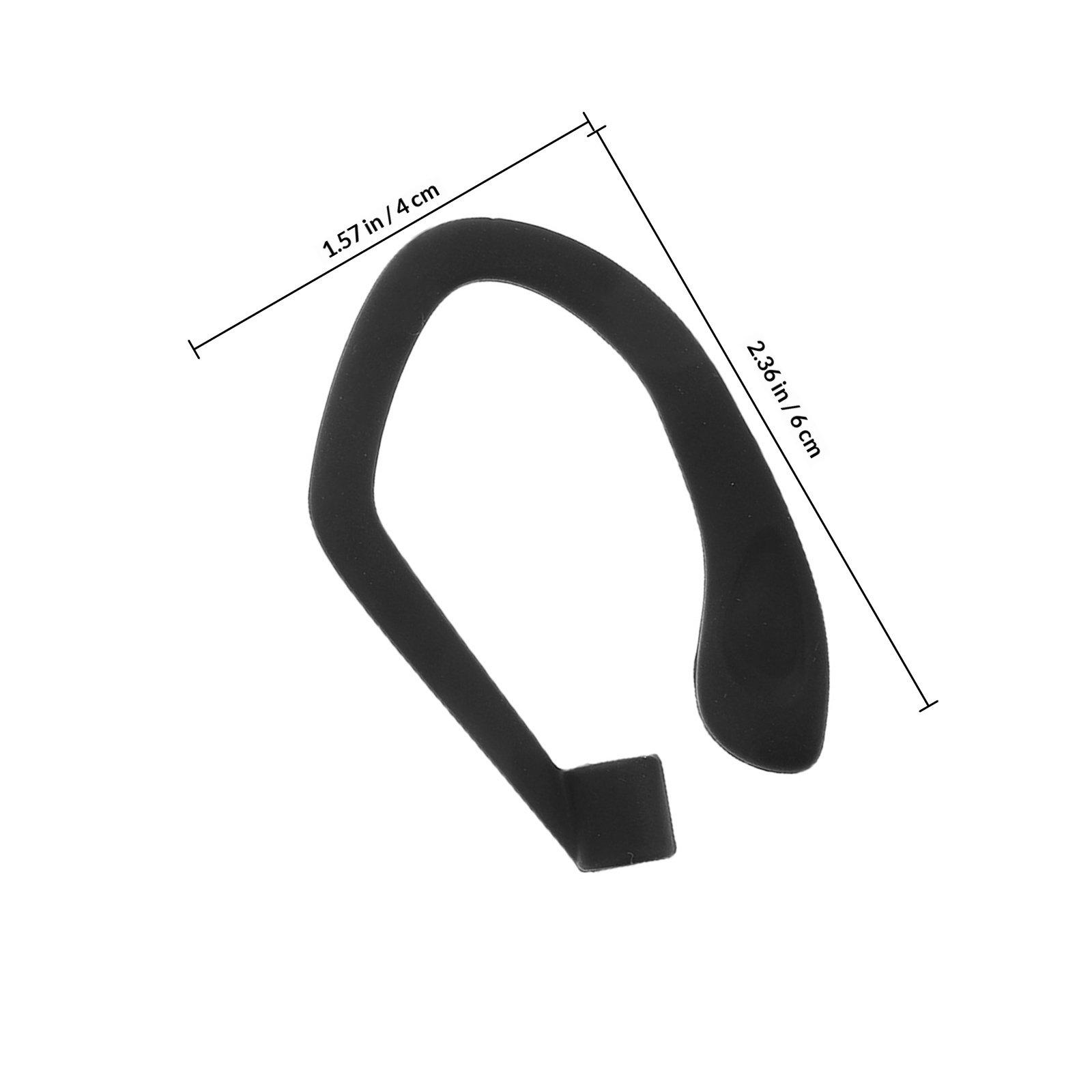

1Pair Silicone Ear Hooks Anti Slip Replacement Earbud Accessories for Running Jogging Cycling Gym Sport Earphones чорний