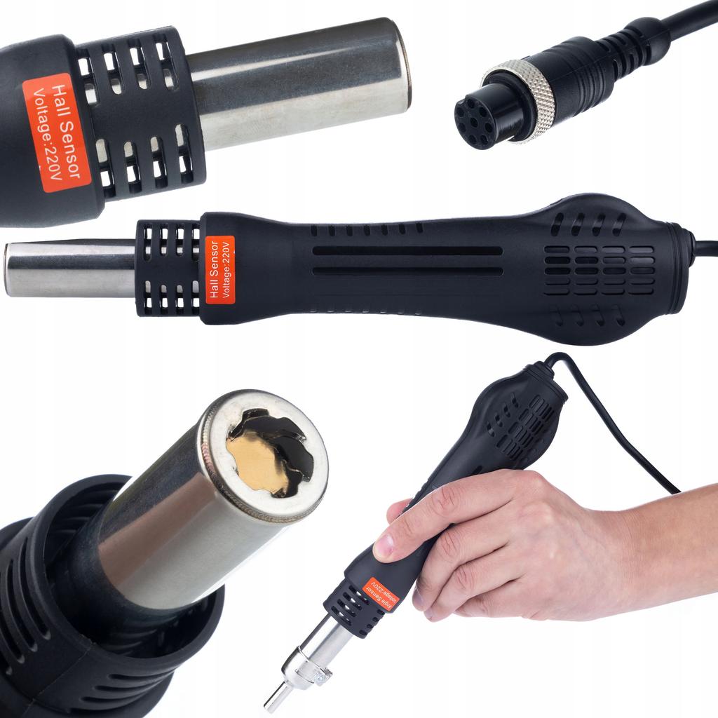 Rosfix Stacja Lutownicza 2w1 Orange Husky OH660 – Lutownica Gorącego Powietrza I Grotowa | Moc 660W | Zszywacz Do Plastiku I Zestaw Spoiw