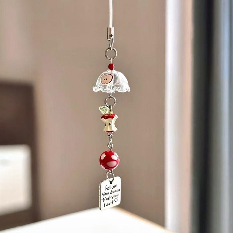 Sweet Y2K Fish Phone Chain Phone Case Phone Charm Pendant Mobile Lanyard Cute Beaded Cell Phone Strap Bag Keychain