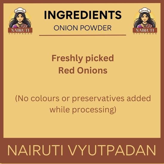 Nairuti Vyutpadan Onion Powder 1 Kg | Pure Red Onion Flake Powder for Cooking Hair Care | No Additives | Supports Hair Growth & Reduces Hair Fall