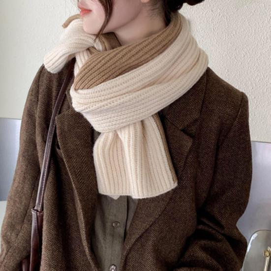 Women Scarf Patchwork Color Soft Comfortable Wrap Around Design Winter Scarf Neck Care Fashion Accessories