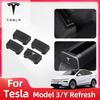 Autoaufkleber für Tesla Model 3 Y Juniper Highland 2025 2026 Sitzgleitschienen-Schutzabdeckung Werkzeuge Stecker Riemenscheibe Kollisionsschutz Mod