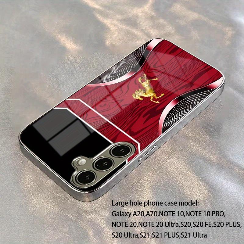 Rosewood Golden Horse High-end PhoneCase Electroplated Glass PhoneCase for Samsung Galaxy S26 S25 S24 S23 S22 S21 FE,Ultra,Plus