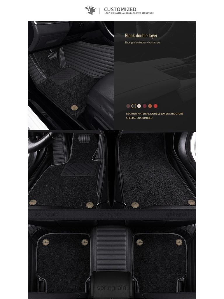 Mercedes-Benz Genuine Leather Full Surround Floor Mats for E-Class, C-Class, S-Class, G-Class, EQC, EQE, GLS, GLE 450 AMG.