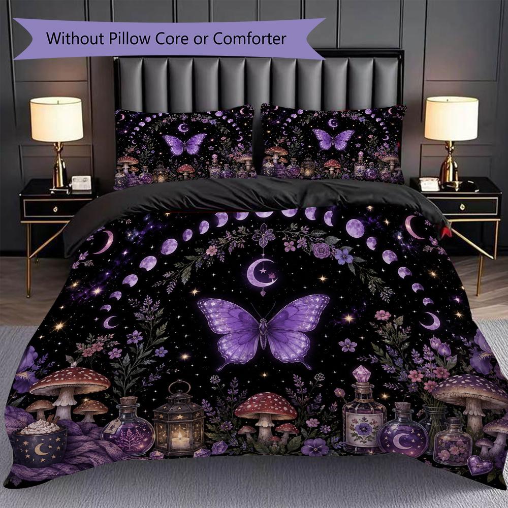 1PC Halloween theme pattern Bedding Quilt Set Quilt Cover Pillowcase Home Decoration Birthday Gift (1 * duvet cover + 2 * pillowcase, without core)