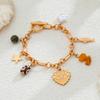Accessories Fashion Versatile Butterfly Star OT Buckle Jewelry, Personalized Niche Peach Heart Imitation Pearl Bracelet
