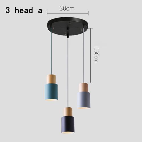 Nordic Pendant Lights Modern Wood  Simple Iron E27  For /  Bar/Parlor/Master/ Bedroom/Study/Cafe Home Becor Lights Hanging