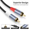 RCAs Y Splitter Cable RCAs 1 Female Plugs To 2 Male Jacks Adapters Stereo Sound Cable Cord for TV Subwoofer Amplifiers Speaker