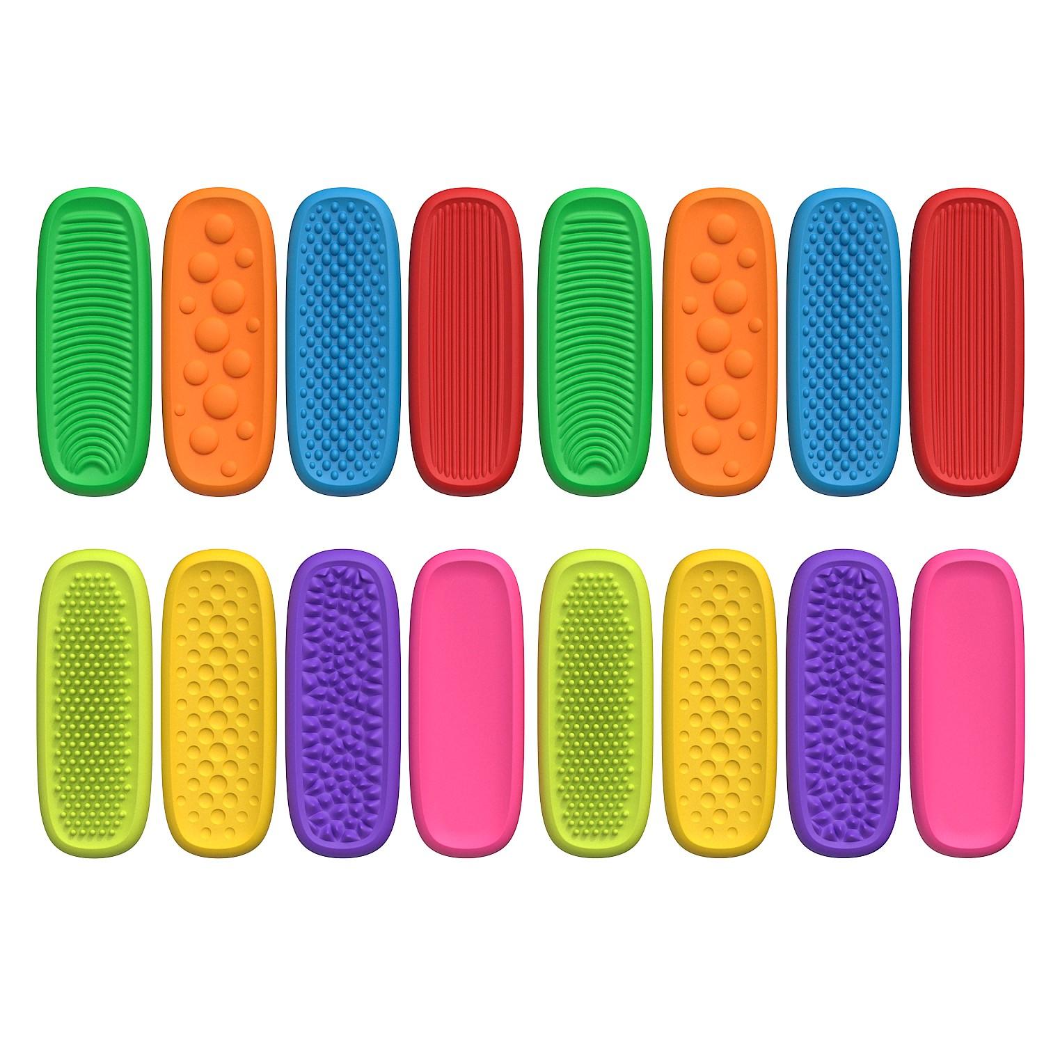Siliconen Sensorische Relax Staven Fidget Speeltjes Speelsets Stressverlichting Knijpspeeltjes Speelsets Angst Kalmerende Decompressie Sensorische Strip voor Kinderen Volwassenen