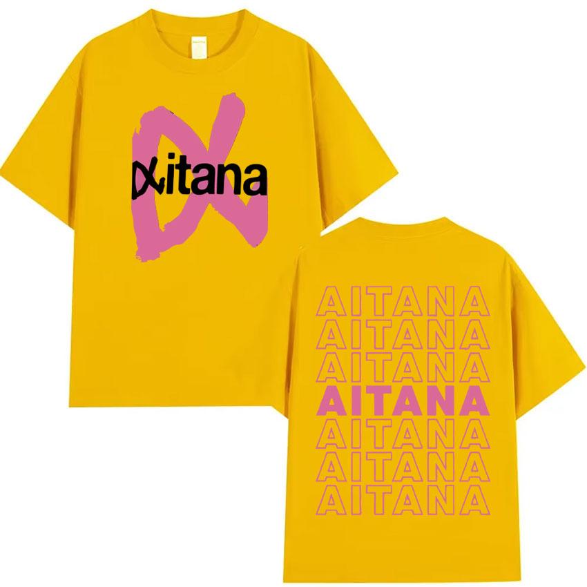 Summer Hot Sale Trendy 2025 Singer Aitana Ocana Tour Hippie T Shirts Cotton Tshirt Mens Y2K Casual Short Sleeves Tops Streetwear