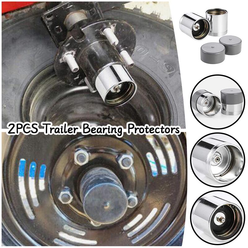 2PCS 1.98" Trailer Bearing Protector Caps - Durable Dust Cover for Boat/RV Trailers (Easy Install, Corrosion-Resistant)