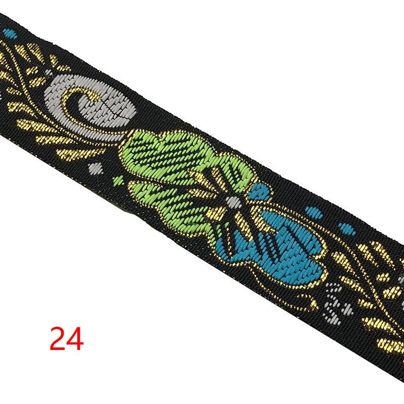 Diy handgefertigte Materialien 1 Streifen 7 Meter 2,5 cm Stickerei Ethnische Spitze Computer Jacquard Vorhang Heimtextilien Kleidung Spitzenzubehör