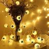 1PC Halloween Eyeball LED Lights Battery Powered Decoration String Lamps Haunted House Bar Holiday Party Spooky Lighting