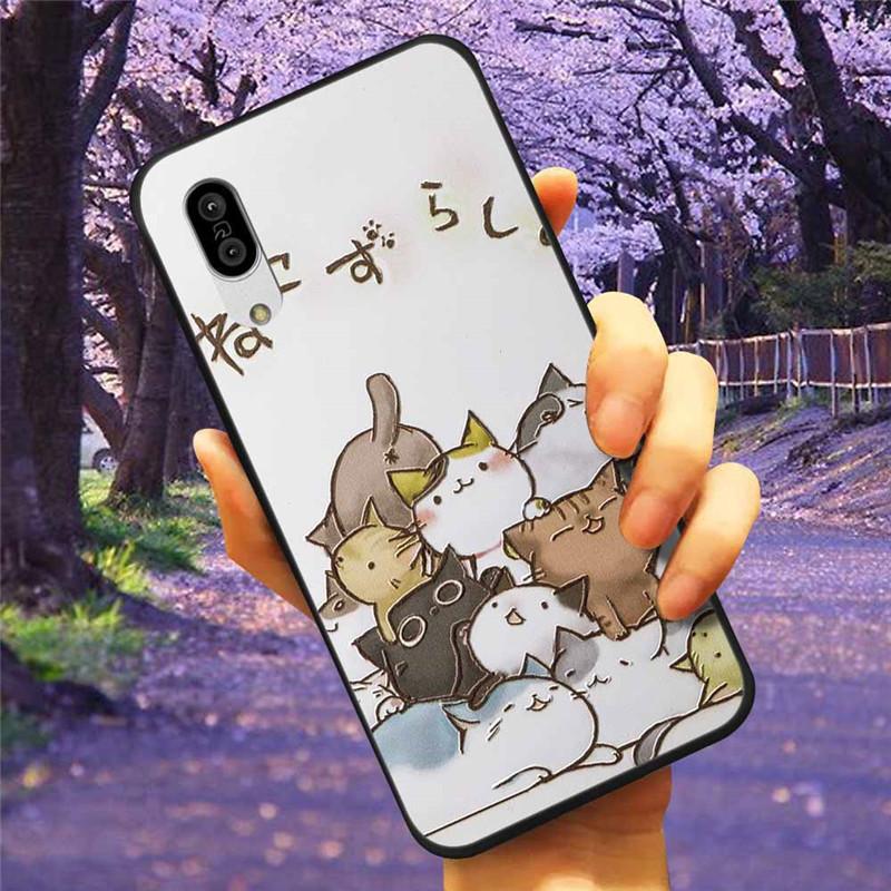 For Sharp Aquos Sense3 Case 3D Flower Relief Silicone Soft Emboss Cover For Sharp Aquos Sense 3 Lite Sense6 6 Luxury Cartoon