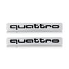2Pcs Car Styling Quattro Logo Side Body Rear Trunk Logo Sticker For  qwe12 A3 8P 8V A6 C8 C7 A4 B7 S8 A8 D3 D4 A5 A8 Q3 Q5 Q2 Q7